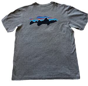 Patagonia Fitz Roy Bear Fish organic cotton men's Small